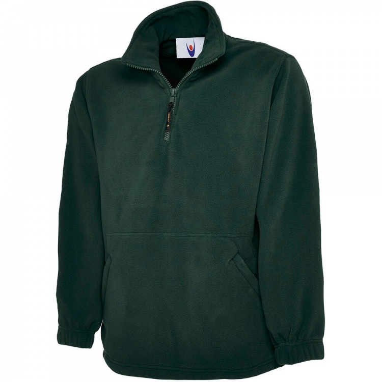 Uneek UC602 Premium Quarter Zip Micro Fleece Jacket 300gsm BK Safetywear